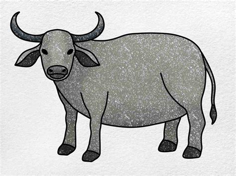 How to draw a carabao (kalabaw in Tagalog) [4K].